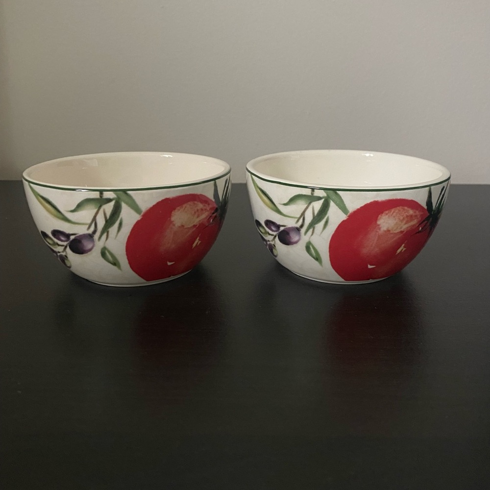 ⚡️SALE Pier 1 Imports Set of 2 Ironstone Fresco Small Bowls